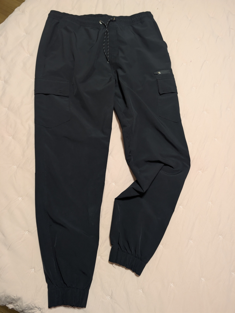 Tony Hawk Black Cargo Jogger Pants with Elastic Ankles
